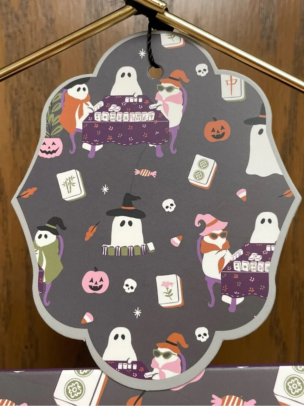 Envogue Plush Throw Halloween Ghosts Playing Mahjong